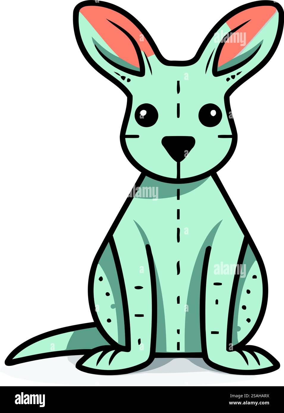 Icona Kangaroo. Illustrazione di cartoni animati con icona vettoriale di canguro per il web design Illustrazione Vettoriale