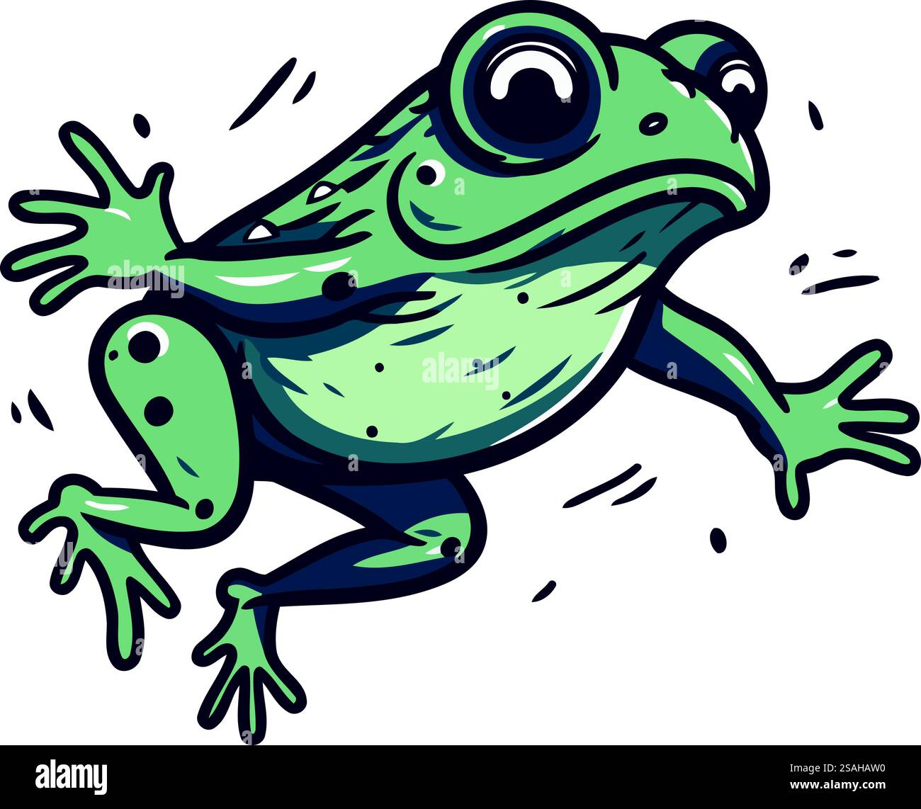 Icona rana. Illustrazione del cartone animato dell'icona del vettore di rana per il web design Illustrazione Vettoriale