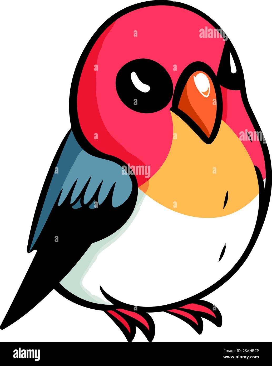 Icona Bullfinch. Illustrazione di cartoni animati dell'icona del vettore bullfinch per il web design Illustrazione Vettoriale