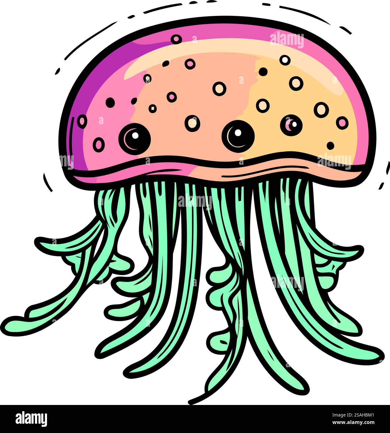 Icona meduse. Illustrazione di cartoni animati dell'icona vettoriale meduse per il web design Illustrazione Vettoriale