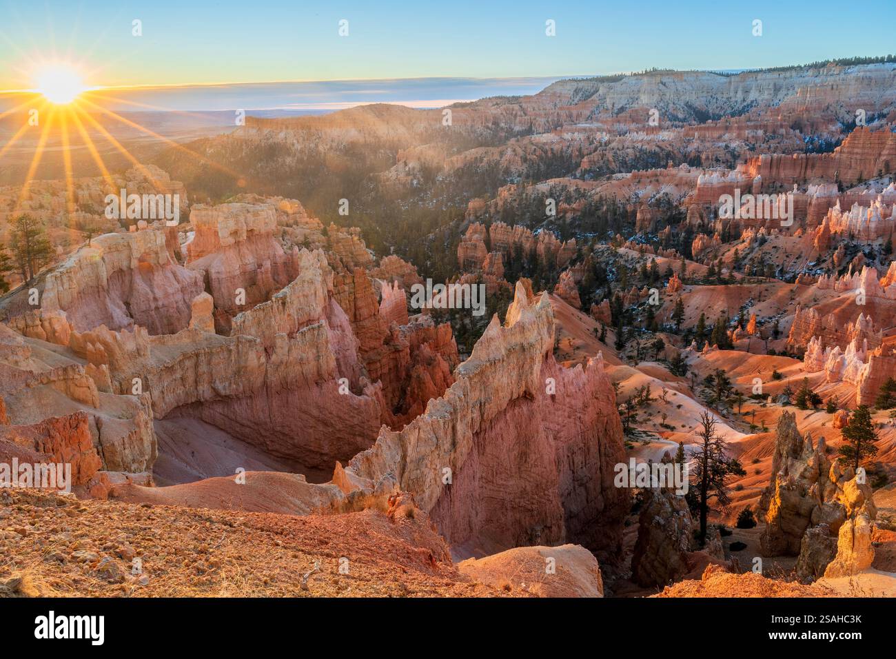 Sunrise a Bryce Canyon National Park, Utah, Stati Uniti d'America Foto Stock