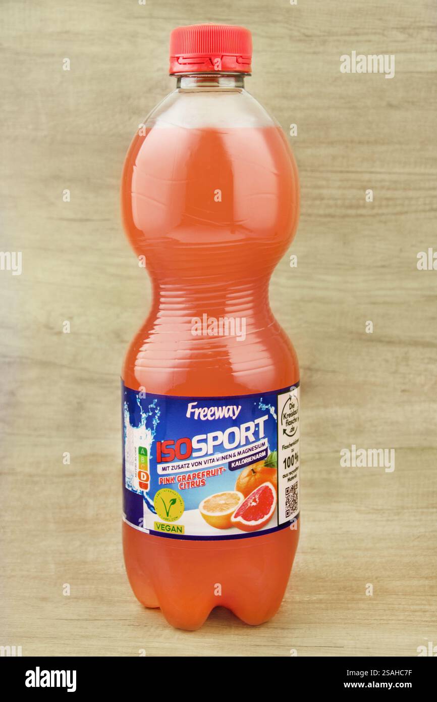 Amburgo, Germania - gennaio 25 2025: German Freeway ISO Sport drink Foto Stock