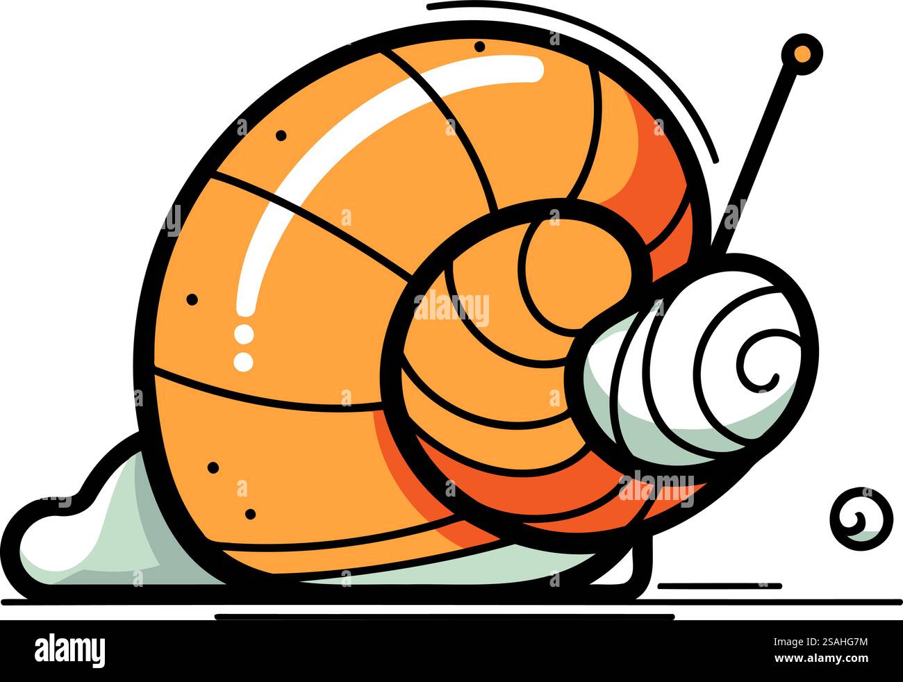 Icona lumaca. Illustrazione del fumetto dell'icona del vettore di lumaca per la progettazione Web Illustrazione Vettoriale