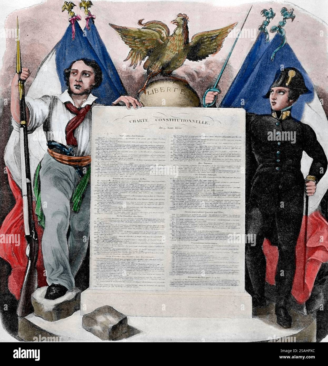 La carta del 1830. 9 agosto. Journées Révolutionnaires', 1830-1848, París, 1897. Foto Stock