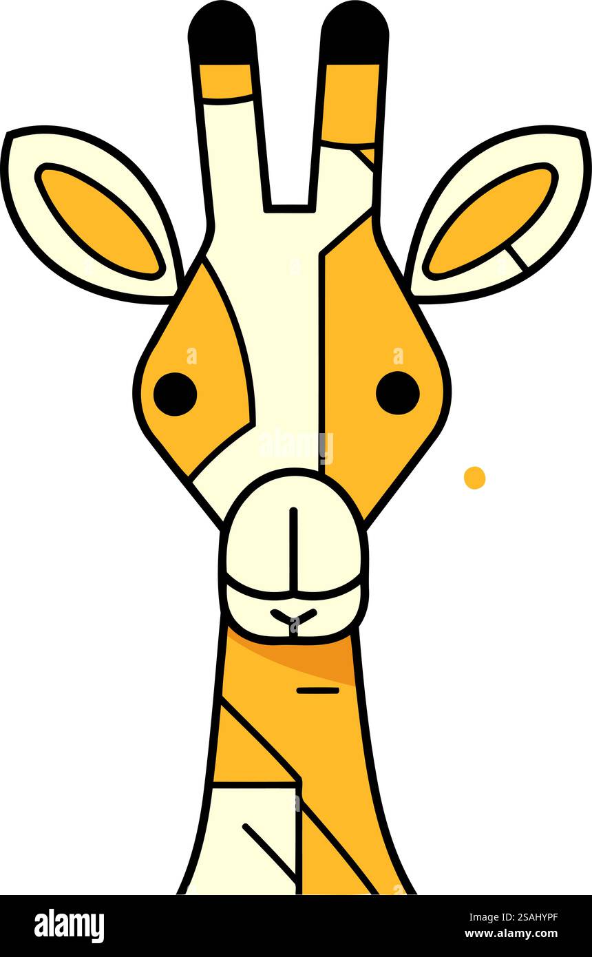 Icona giraffa. Illustrazione piatta dell'icona del vettore di giraffa per la progettazione Web Illustrazione Vettoriale