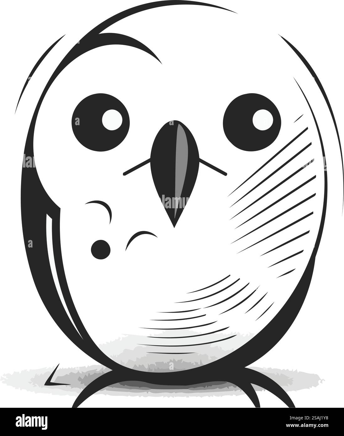 grazioso pinguino isolato su uno sfondo bianco. illustrazione vettoriale. Illustrazione Vettoriale