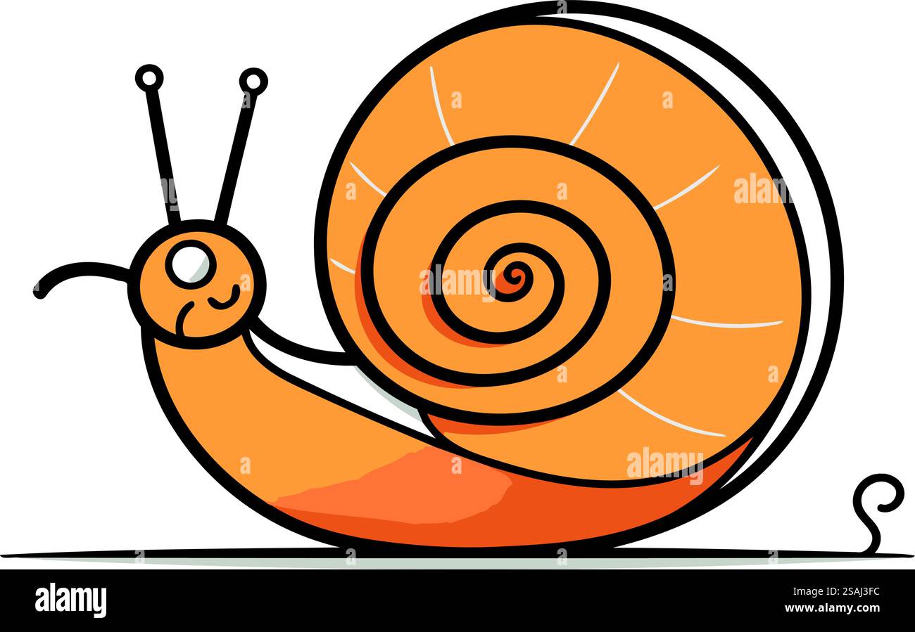 Icona lumaca. Illustrazione del fumetto dell'icona del vettore di lumaca per la progettazione Web Illustrazione Vettoriale