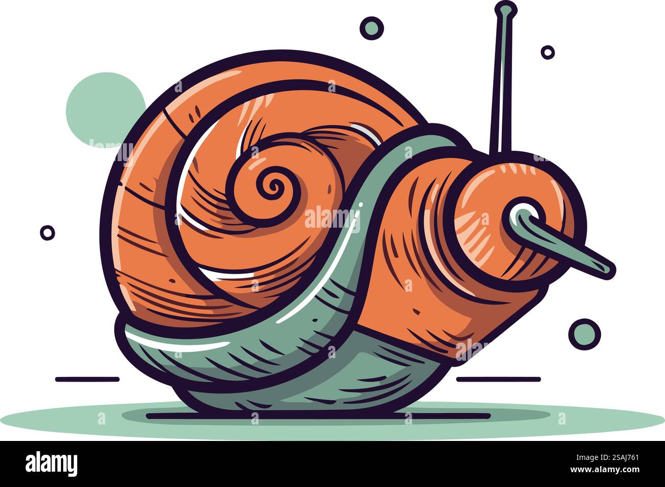 Icona lumaca. Illustrazione del fumetto dell'icona del vettore di lumaca per la progettazione Web Illustrazione Vettoriale