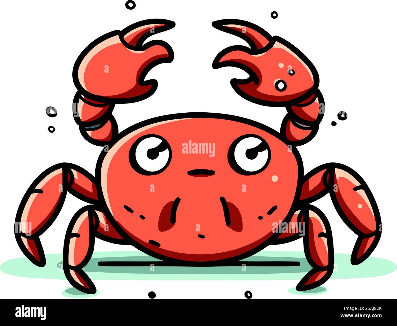 Icona granchio. Illustrazione del cartone animato dell'icona vettoriale di granchi per la progettazione Web Illustrazione Vettoriale