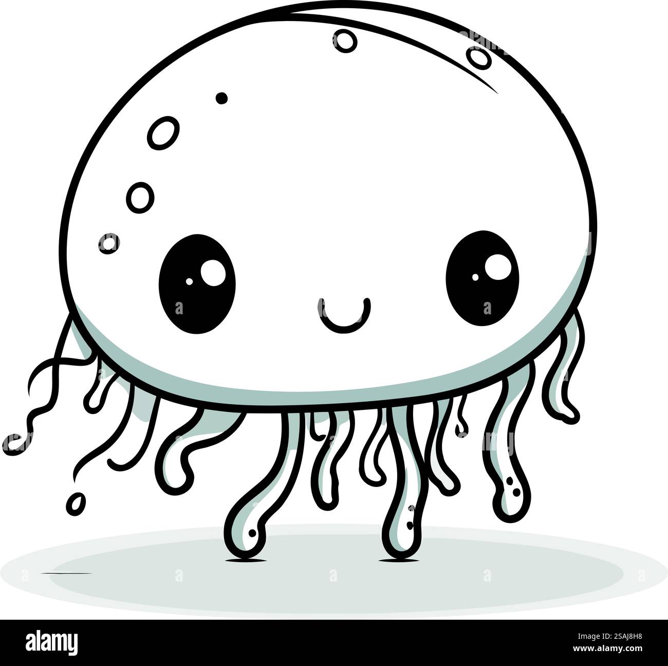 Icona meduse. Illustrazione di cartoni animati dell'icona meduse per il web design Illustrazione Vettoriale