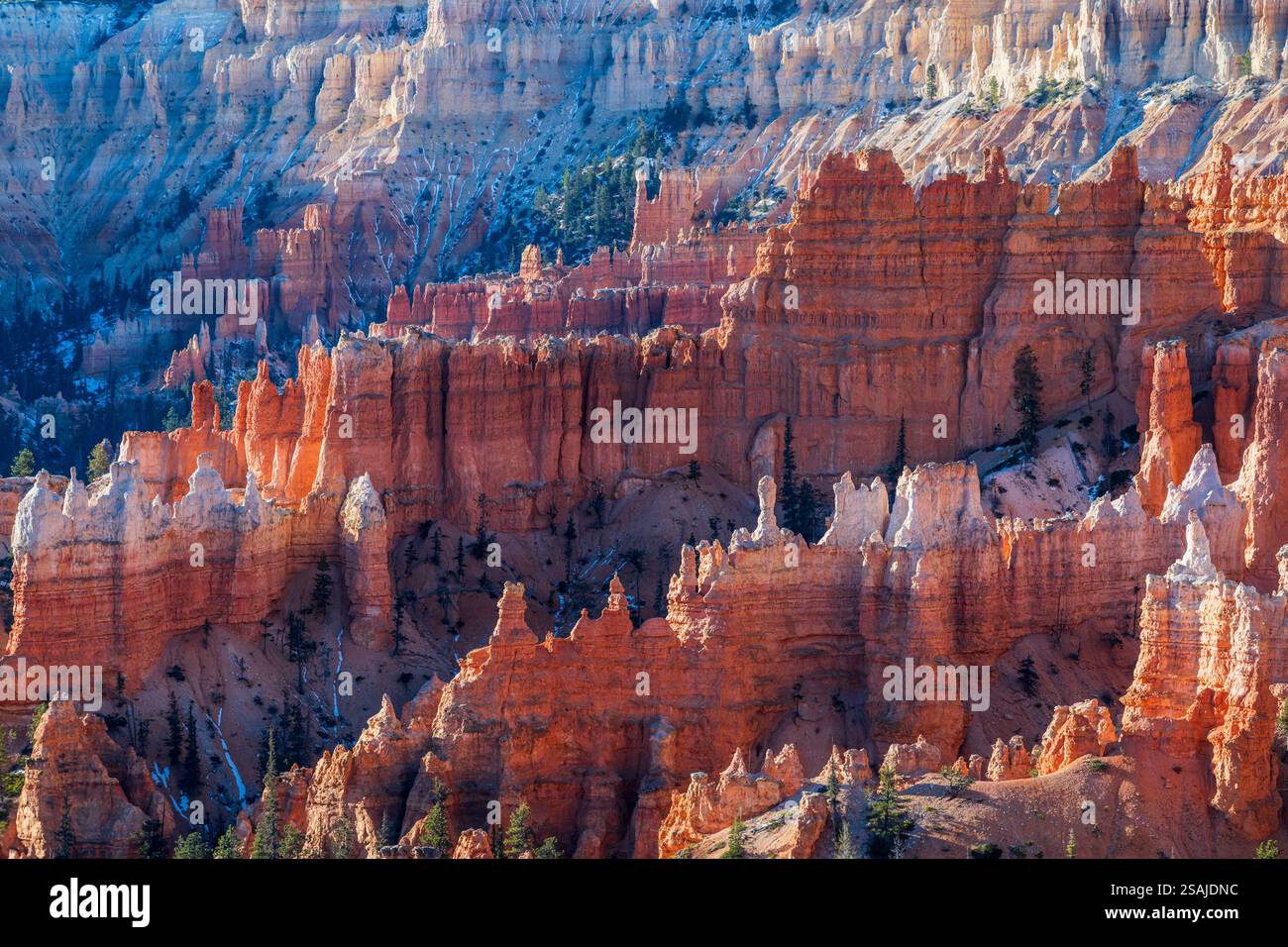 Vista sull'anfiteatro all'alba, sul Bryce Canyon National Park, Utah, Stati Uniti Foto Stock