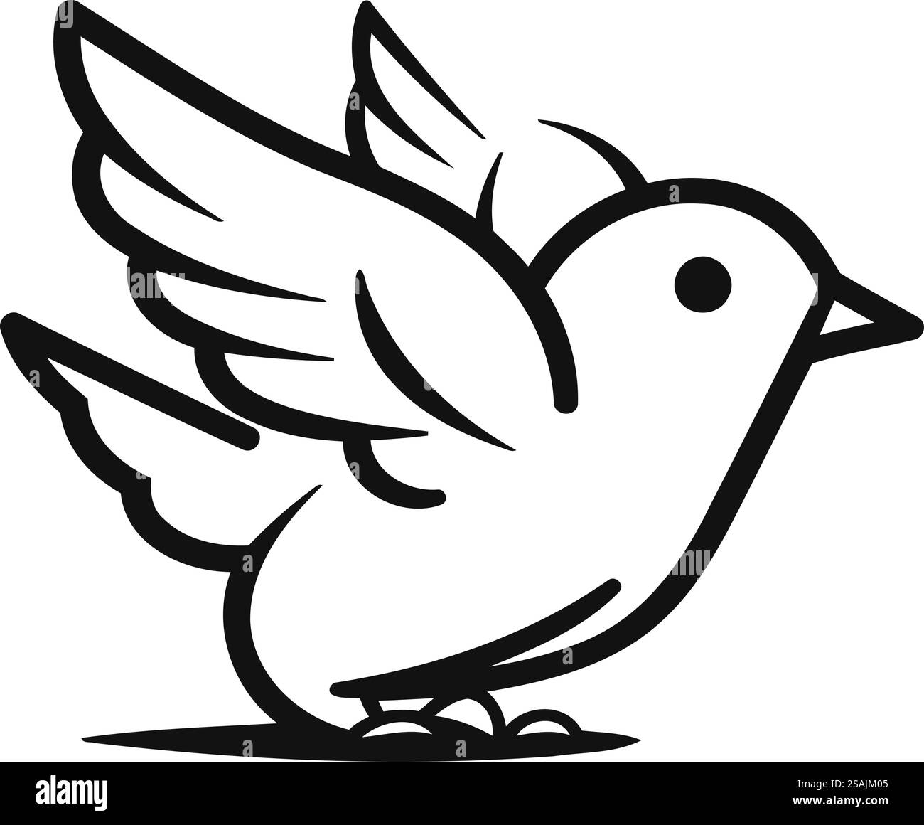 Icona piccione. Semplice illustrazione dell'icona del vettore piccione per il Web Illustrazione Vettoriale