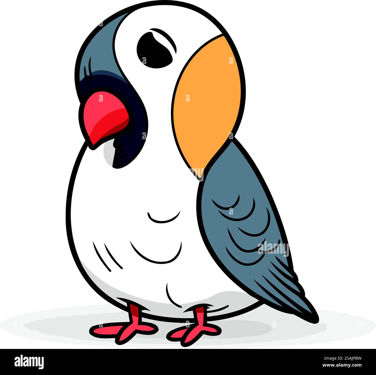 Icona Puffin. Illustrazione del cartone animato dell'icona vettoriale del puffin per il web design Illustrazione Vettoriale