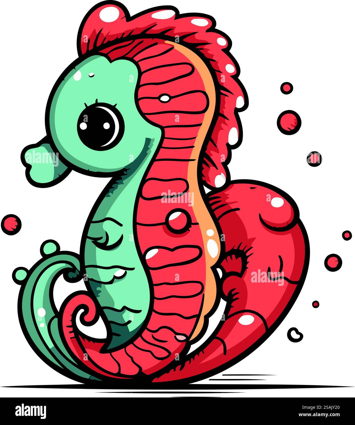 Icona Seahorse. Illustrazione cartoon dell'icona Seahorse per il web design Illustrazione Vettoriale