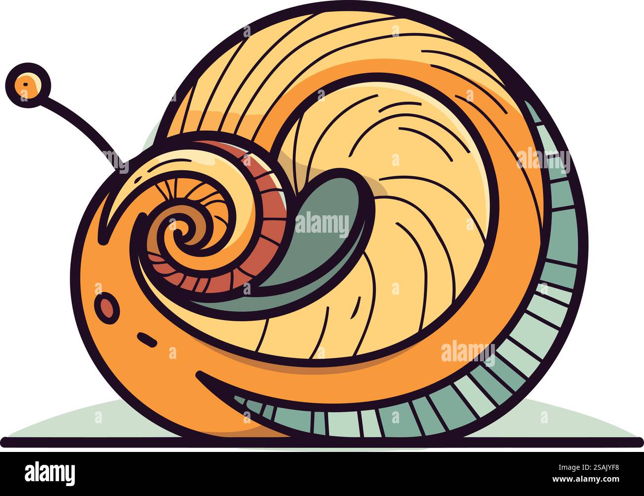 Icona lumaca. Illustrazione del fumetto dell'icona del vettore di lumaca per la progettazione Web Illustrazione Vettoriale