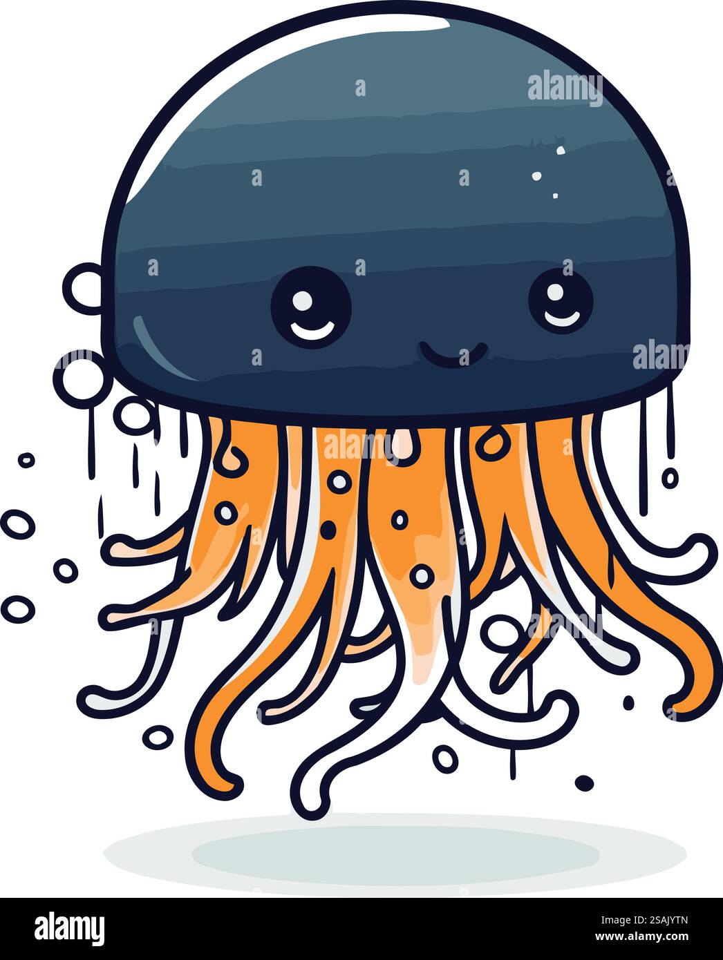 Icona meduse. Illustrazione di cartoni animati dell'icona meduse per il web design Illustrazione Vettoriale