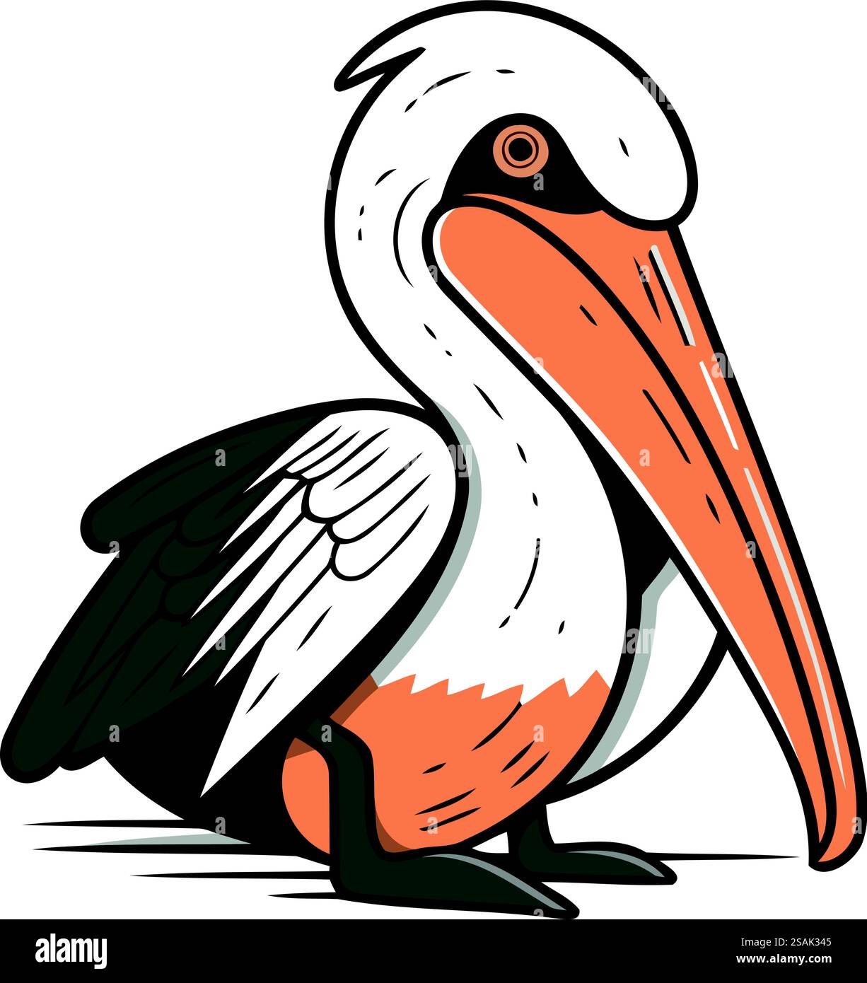 Icona Pelican. Illustrazione di cartone animato dell'icona del vettore pelicano per il web Illustrazione Vettoriale