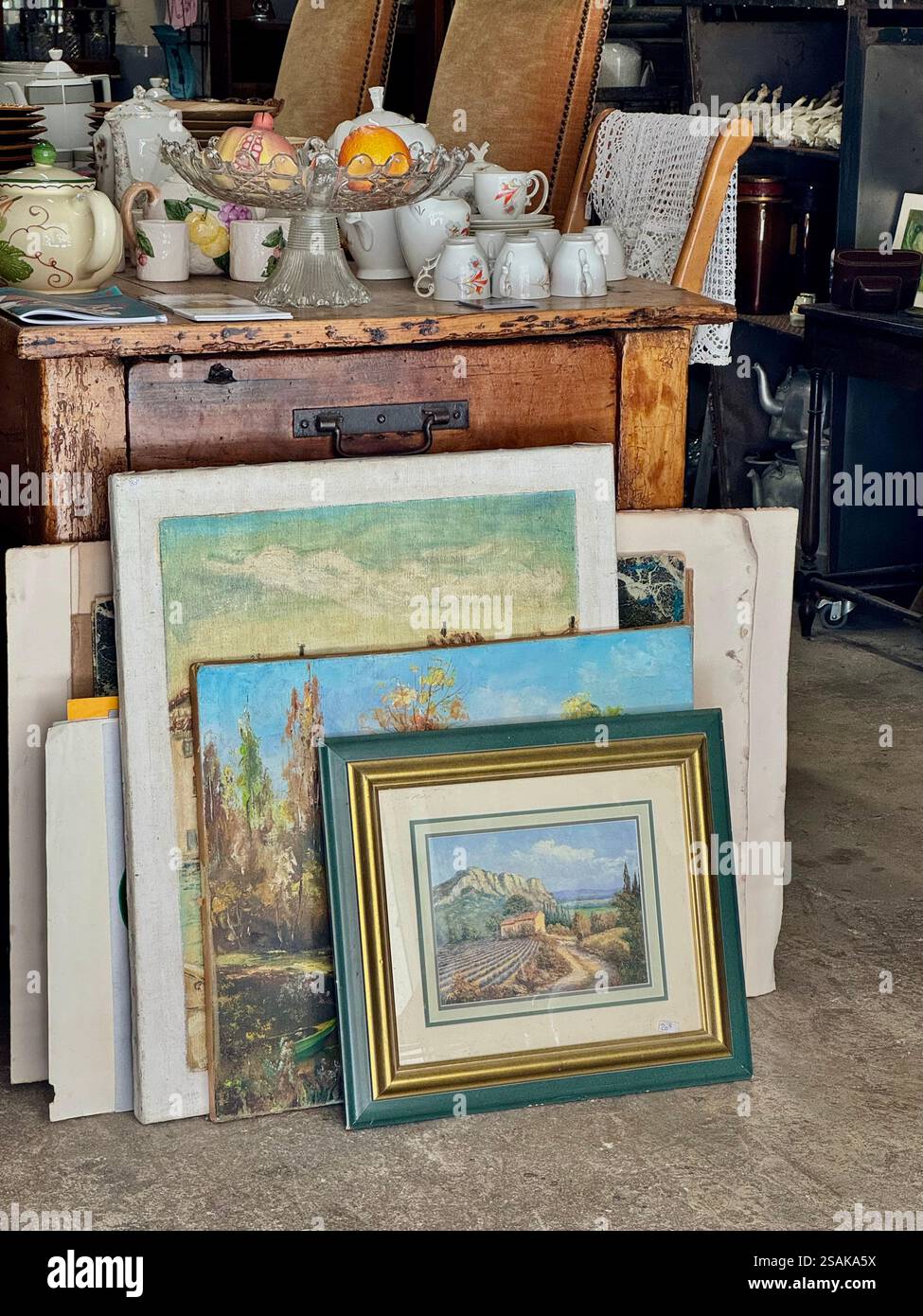 Opere d'arte, Pittura - Immagine stock catturata con smartphone