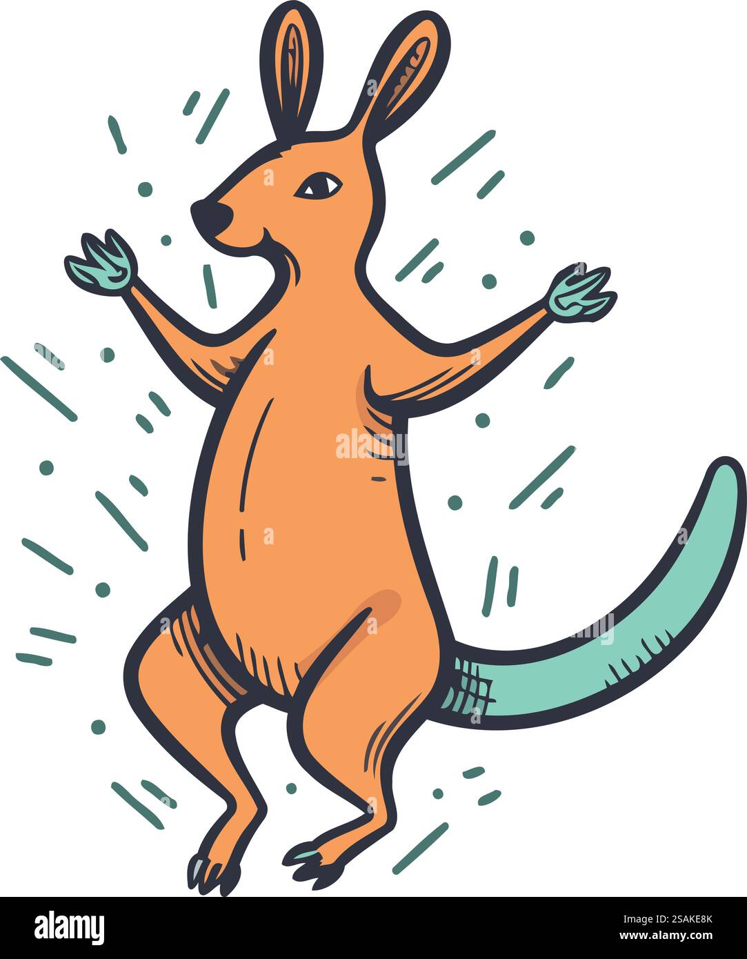 Icona Kangaroo. Illustrazione di cartoni animati di icona canguro per il web design Illustrazione Vettoriale