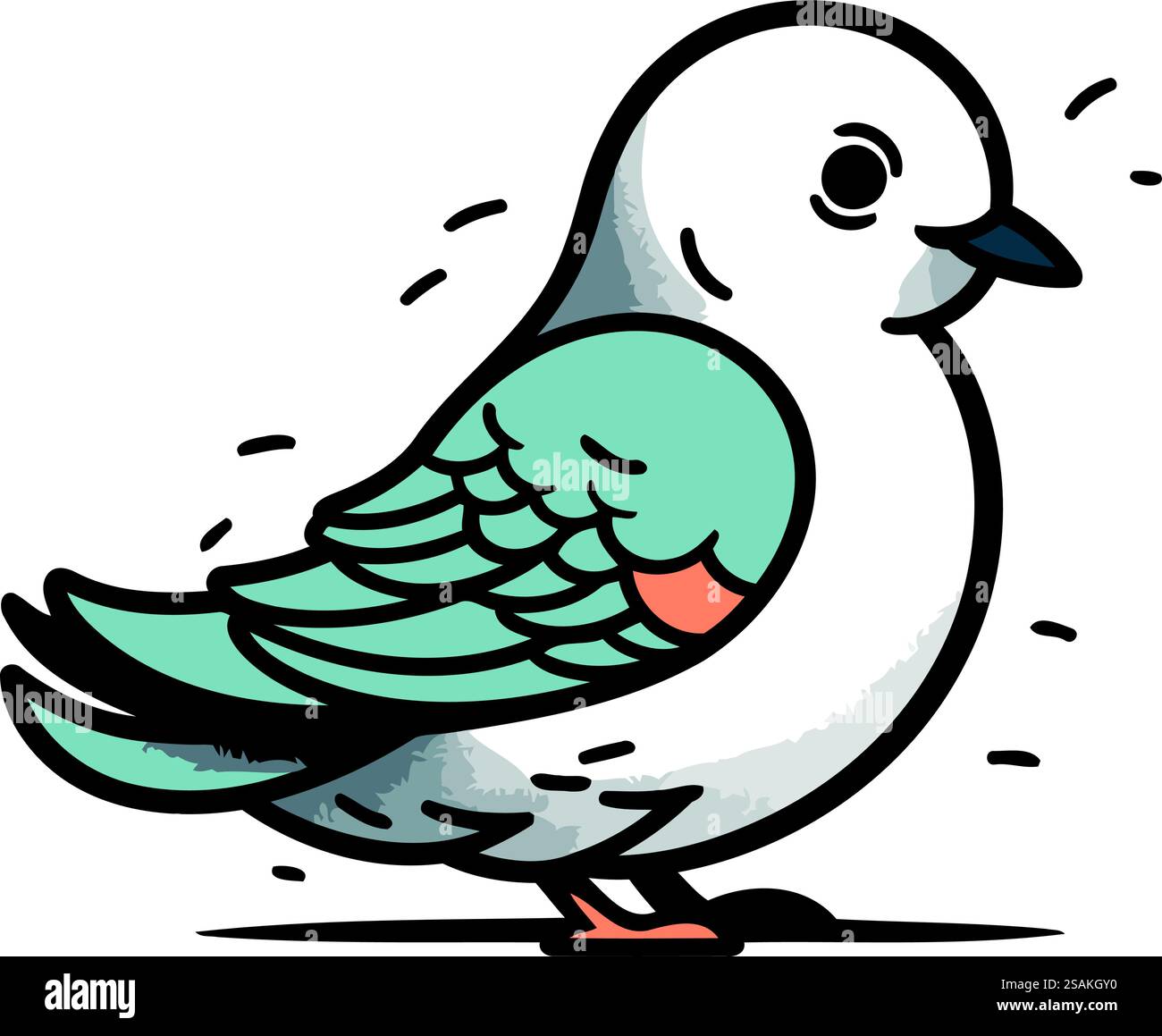 Icona piccione. Illustrazione di cartoni animati dell'icona del vettore piccione per il Web Illustrazione Vettoriale