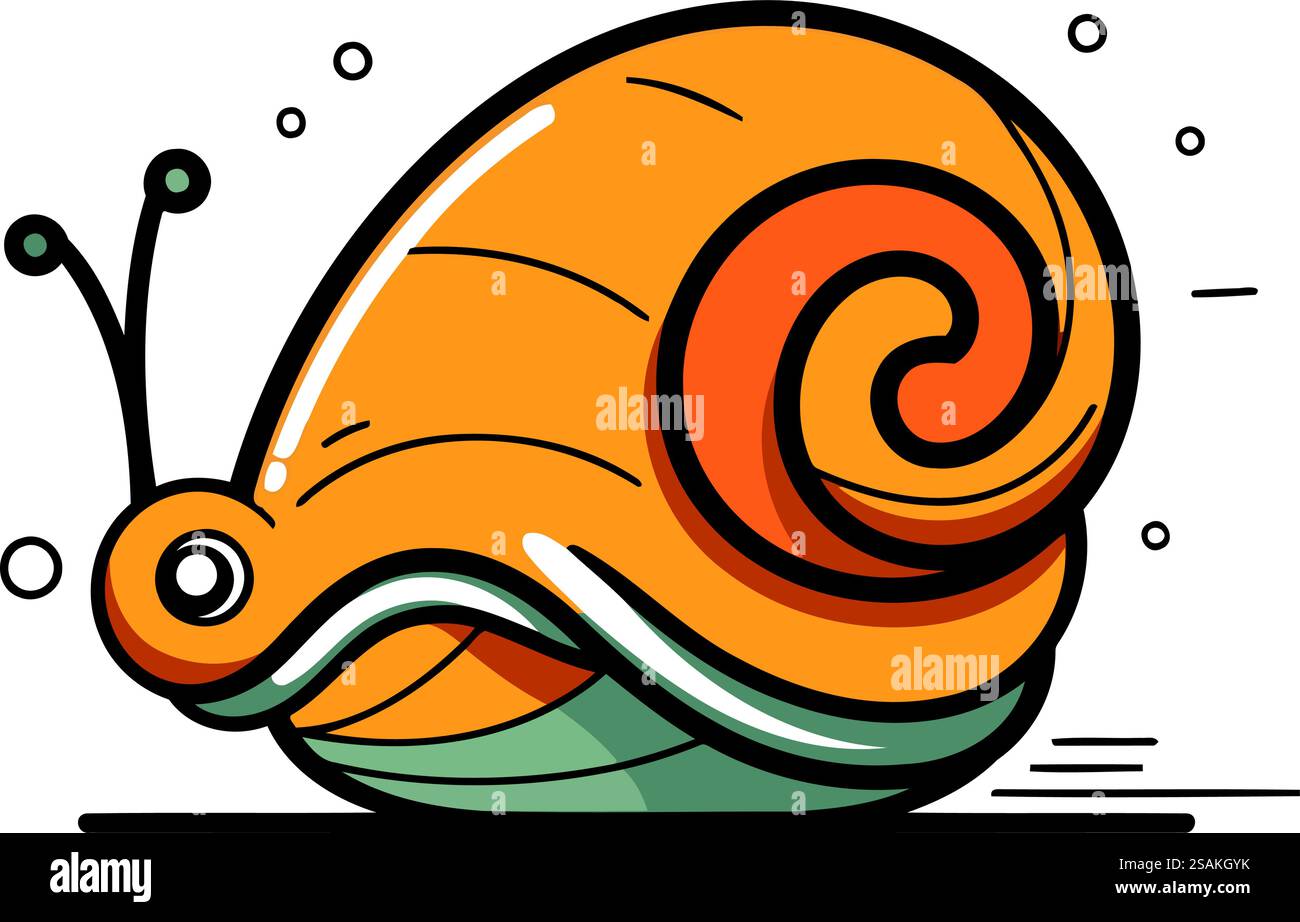 Icona lumaca. Illustrazione del fumetto dell'icona del vettore di lumaca per la progettazione Web Illustrazione Vettoriale