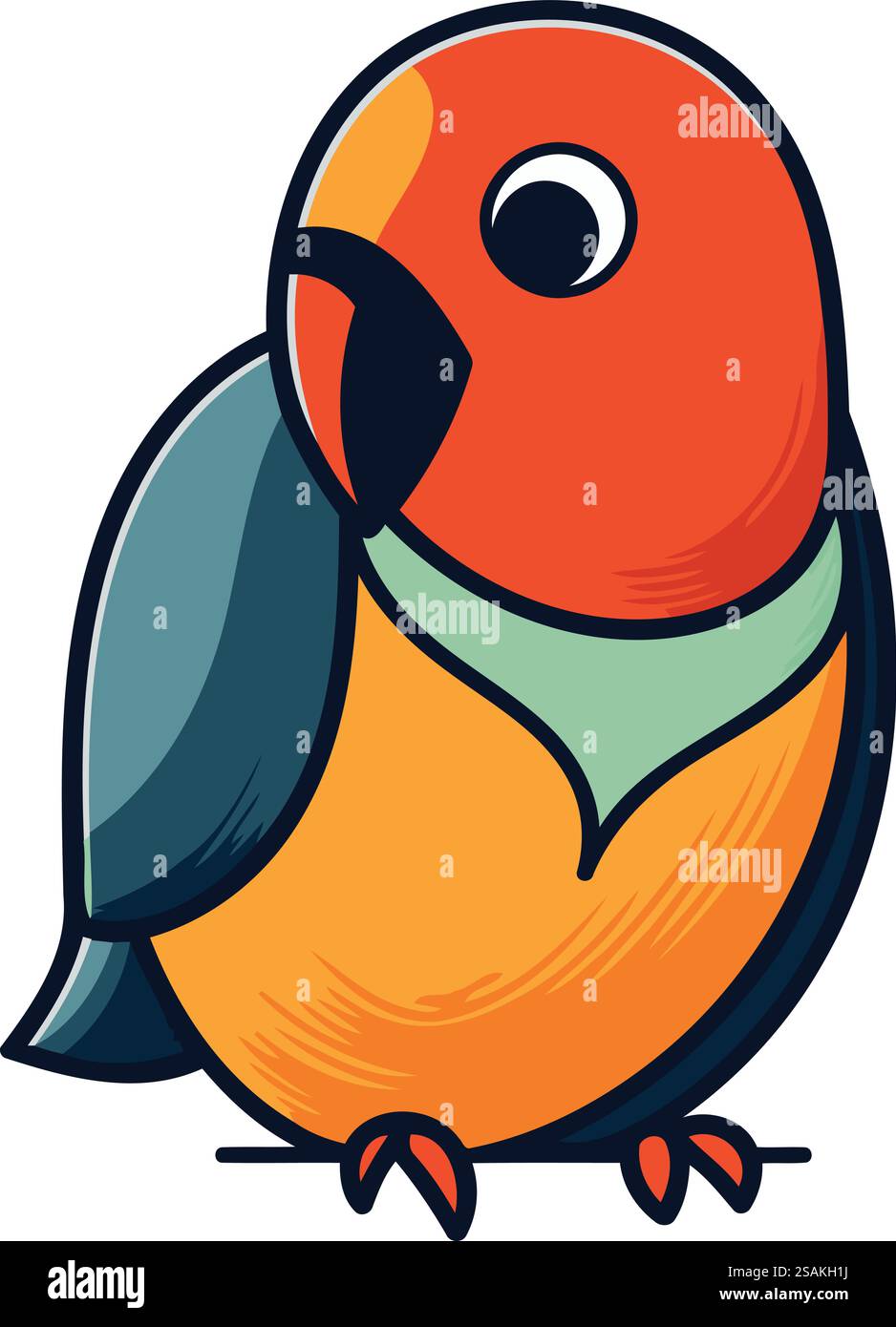 Icona Parrot. Illustrazione cartoon dell'icona vettore pappagallo per il web Illustrazione Vettoriale