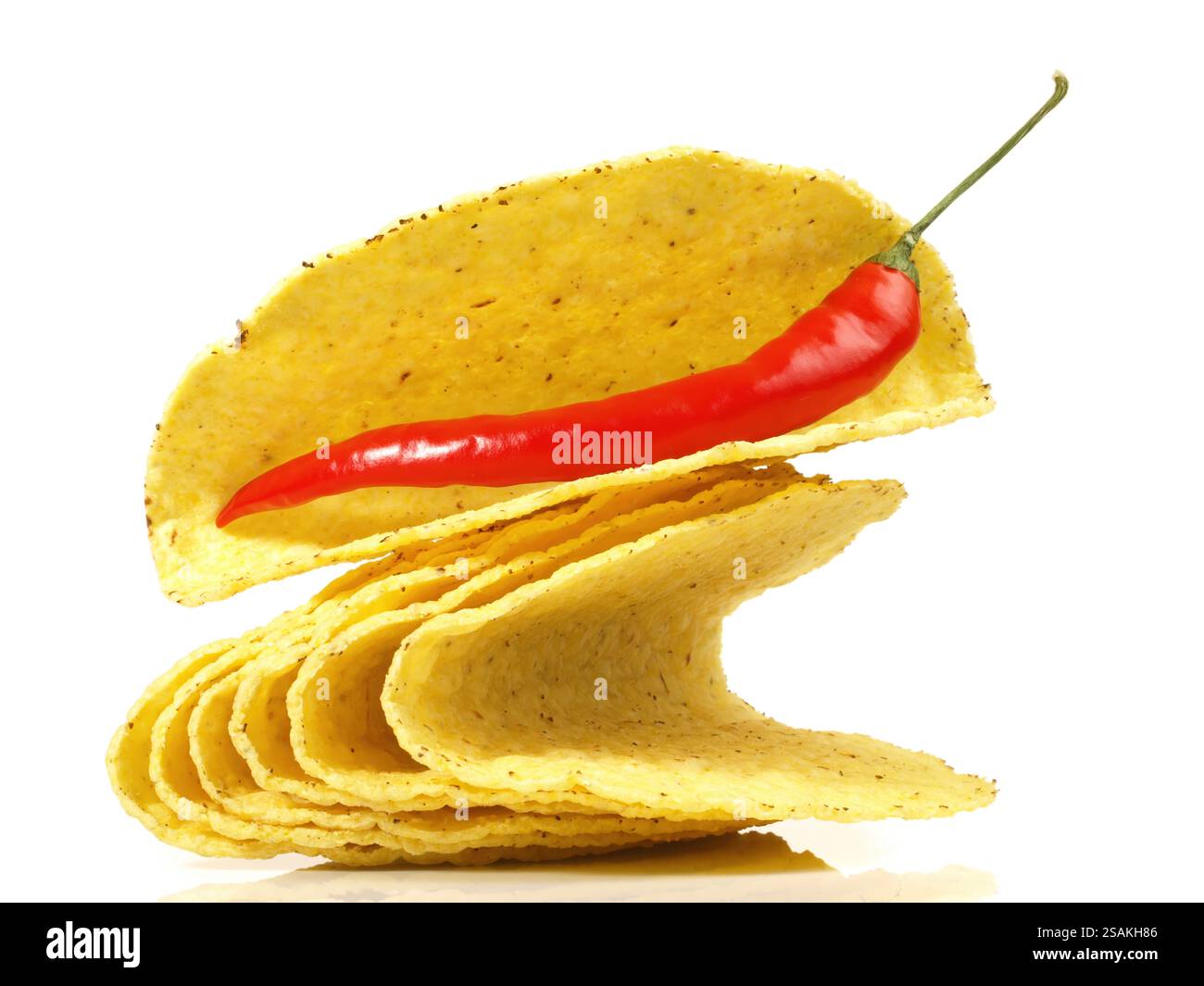 Tacco Shells - Fast food su sfondo bianco Foto Stock
