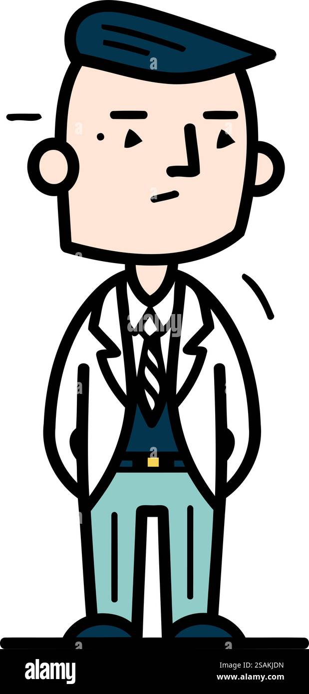Disegno illustrativo dei personaggi. Businessman cartoon.eps10.clean Vector Illustrazione Vettoriale Disegno illustrativo dei personaggi. Businessman cartoon.eps10.clean Vector Illustrazione Vettoriale