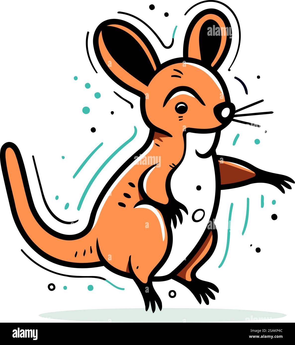 Icona Kangaroo. Illustrazione di cartoni animati di icona canguro per il web design Illustrazione Vettoriale