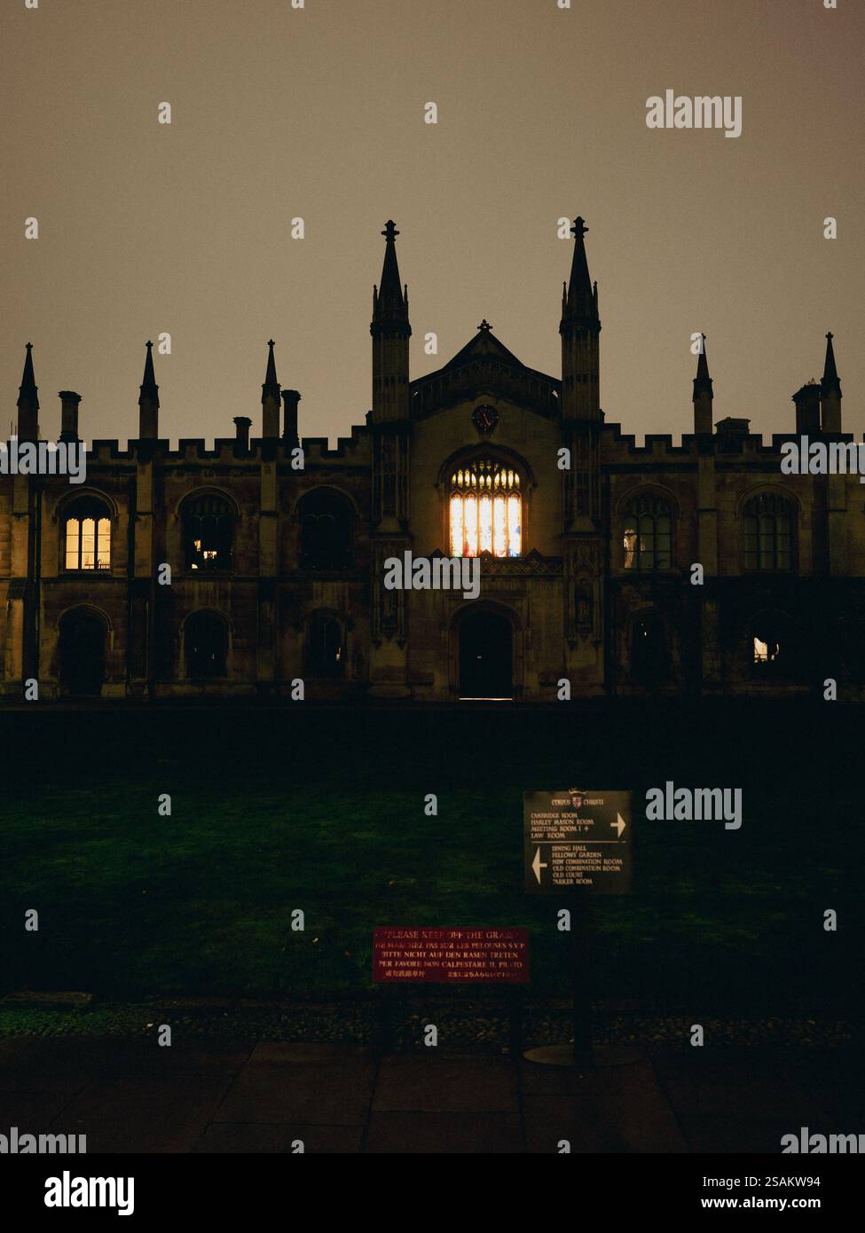 New Court e Corpus Christi College Chapel, Corpus Christi College, Università di Cambridge, Cambridge, Cambridgeshire, Inghilterra, Regno Unito, Gran Bretagna. Foto Stock