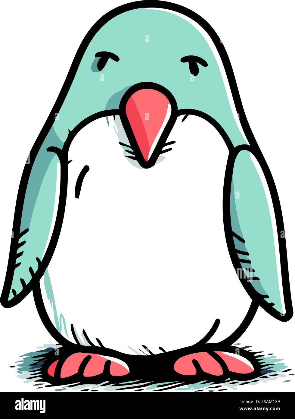 Icona dei pinguini. Cartoon illustrazione del pinguino icona vettore per il web Illustrazione Vettoriale