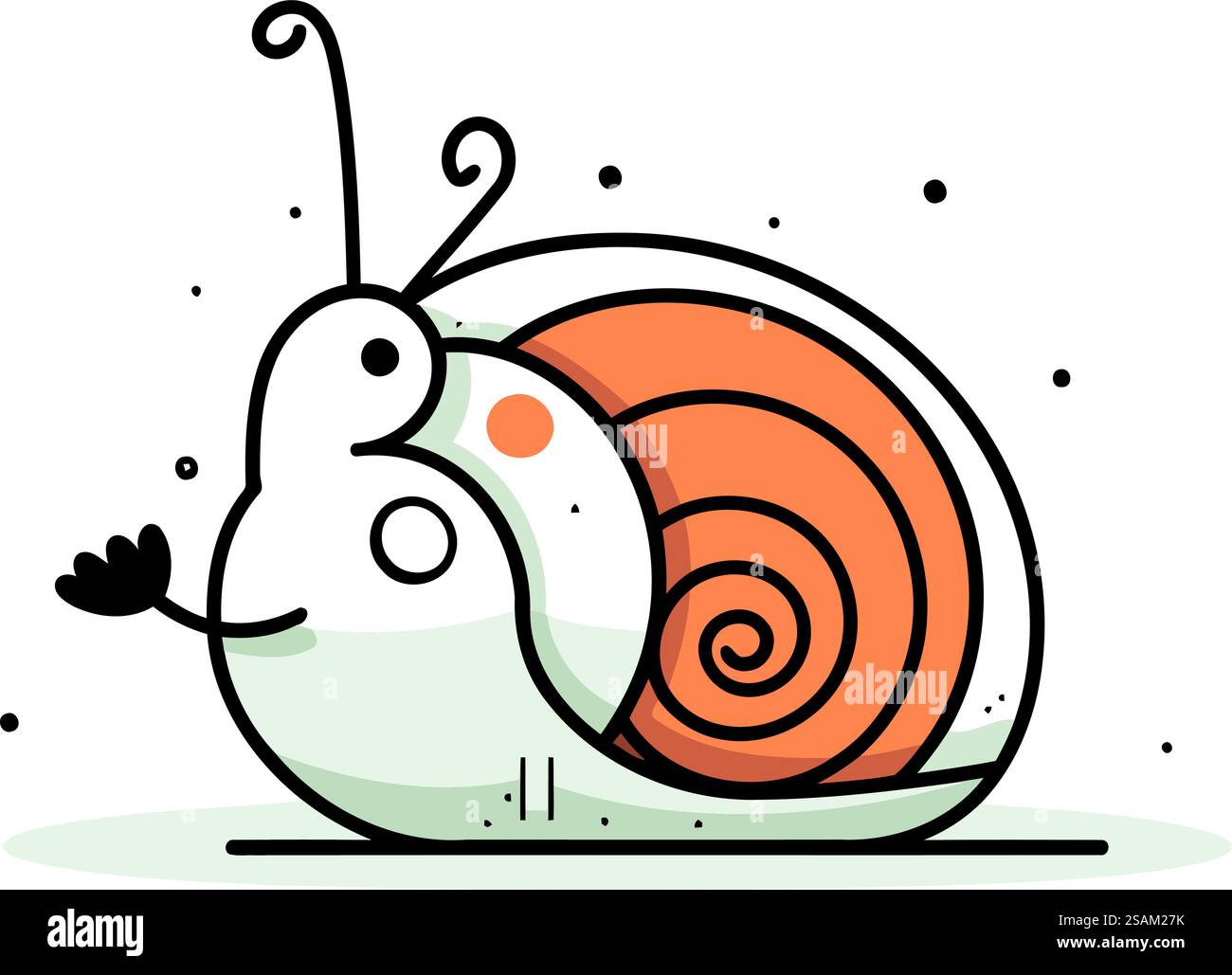 Icona lumaca. Illustrazione del fumetto dell'icona del vettore di lumaca per la progettazione Web Illustrazione Vettoriale