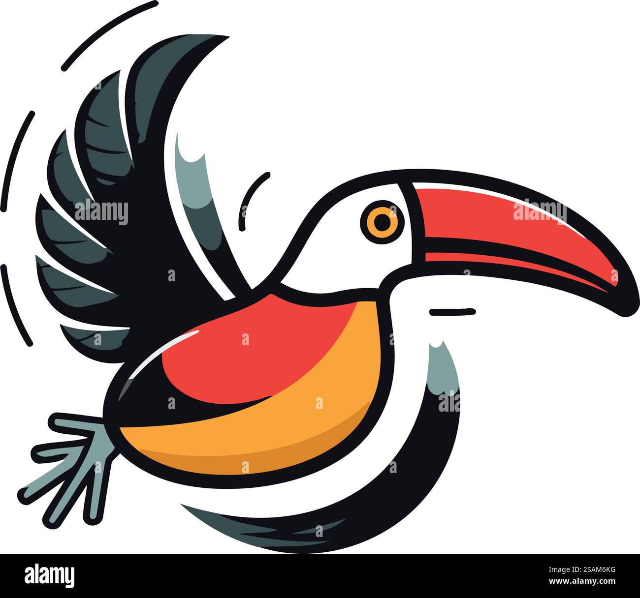 Toucan icona. Cartoon illustrazione di toucan icona vettore per il web Illustrazione Vettoriale