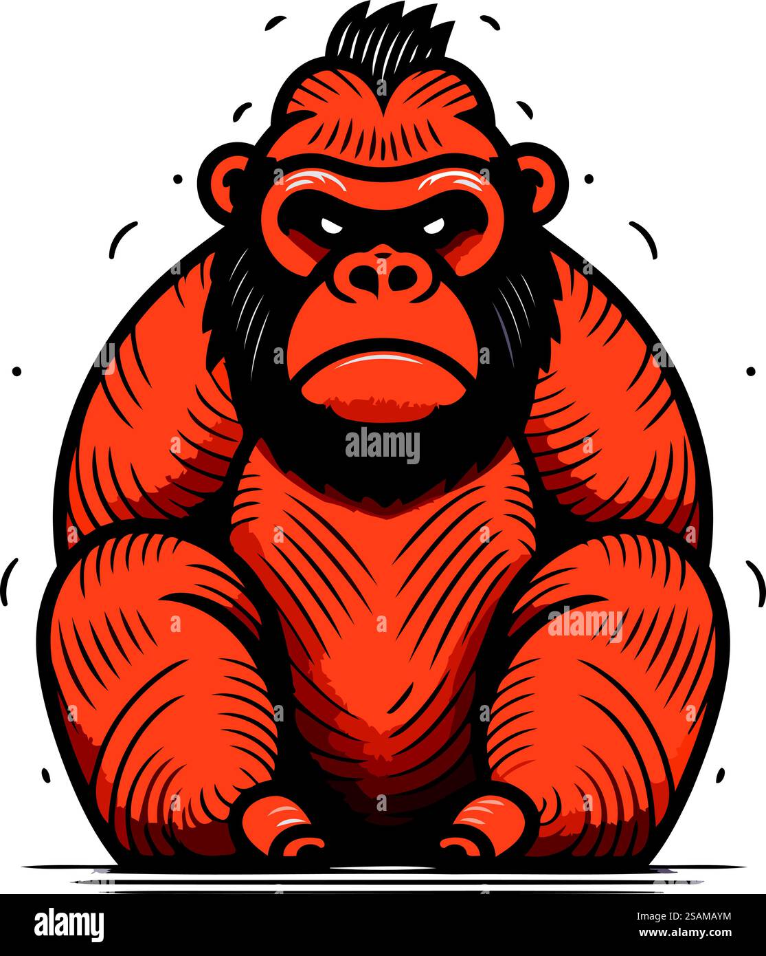 Gorilla. Illustrazione vettoriale isolata su sfondo bianco. EPS10 Illustrazione Vettoriale