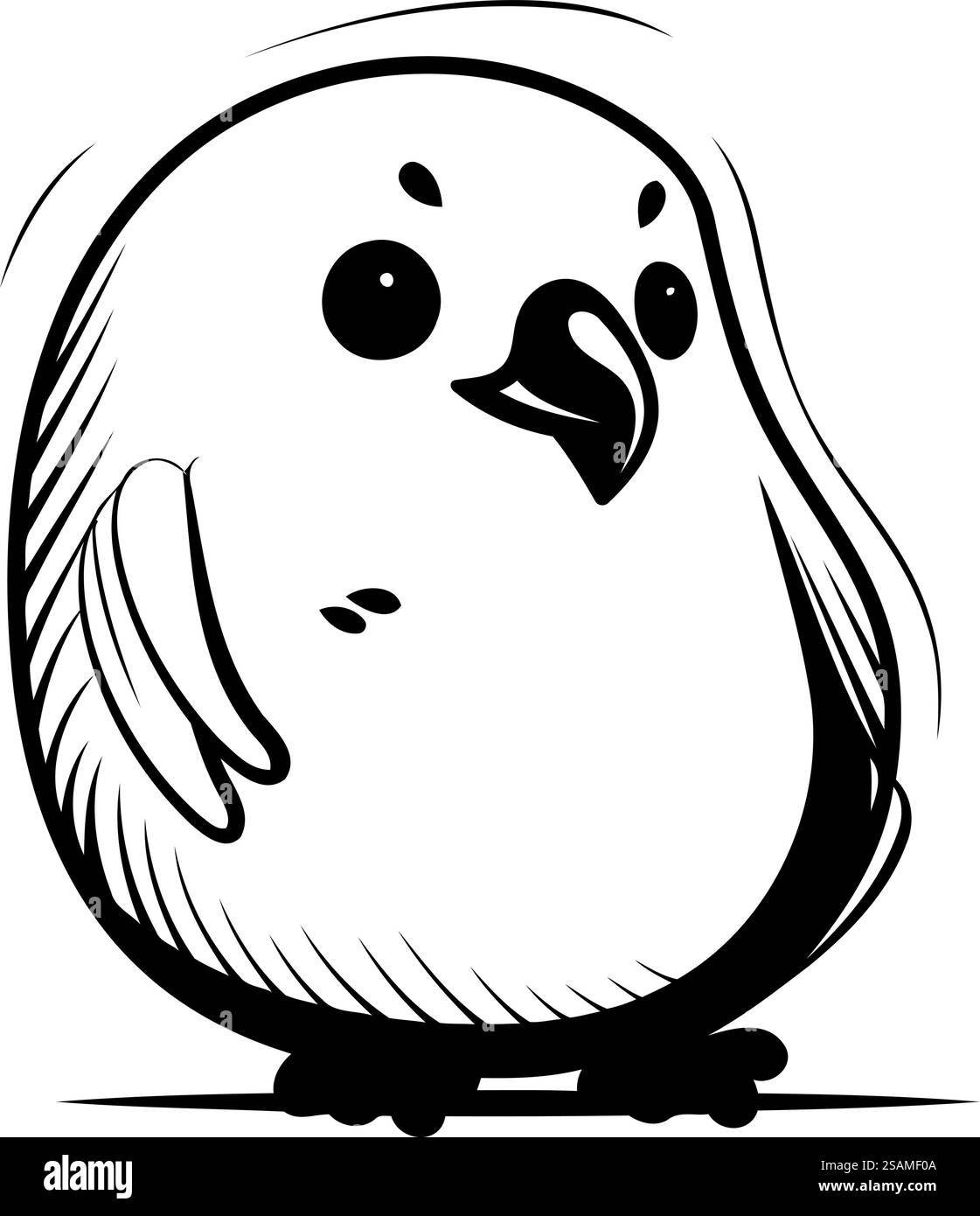 Pinguino isolato su sfondo bianco. Illustrazione vettoriale. EPS 10 Illustrazione Vettoriale