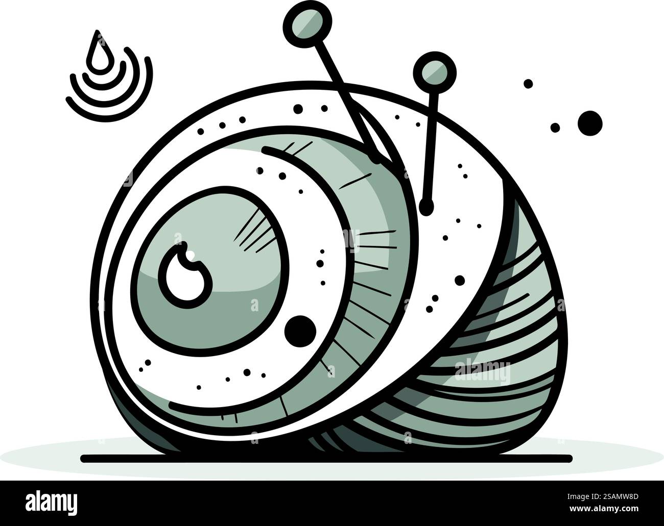 Icona a spirale. Illustrazione del cartone animato dell'icona del vettore a spirale per il Web Illustrazione Vettoriale