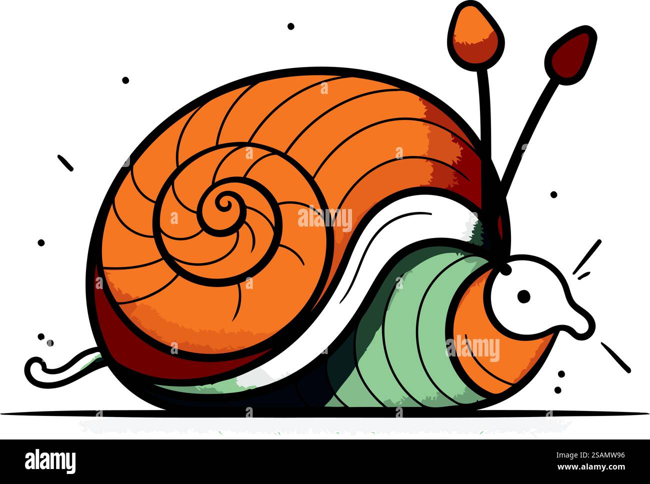 Icona lumaca. Illustrazione del fumetto dell'icona del vettore di lumaca per la progettazione Web Illustrazione Vettoriale