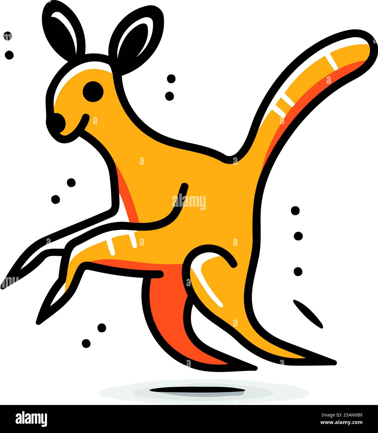 Icona Kangaroo. Illustrazione di cartoni animati di icona canguro per il web design Illustrazione Vettoriale