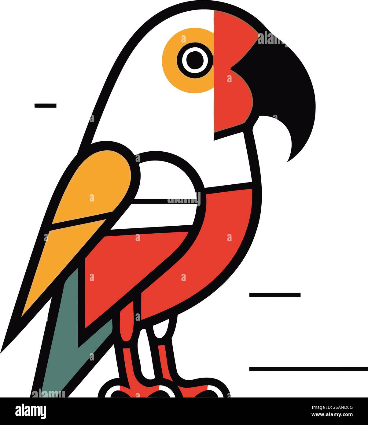 Icona pappagallo. Illustrazione piana del pappagallo icona vettore per il web Illustrazione Vettoriale