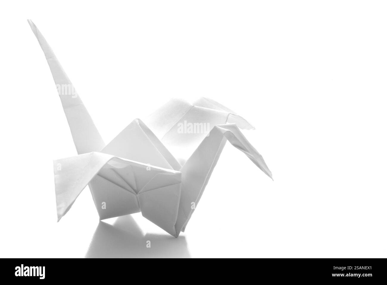 Un uccello Origani giapponese, una gru o un cigno Foto Stock