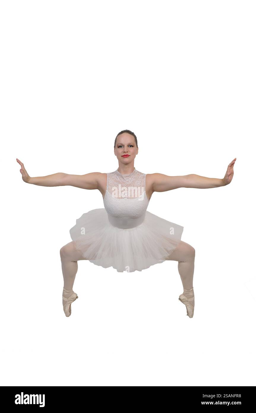 Professional donna ballerina dancimg con la sua pointe shoes Foto Stock