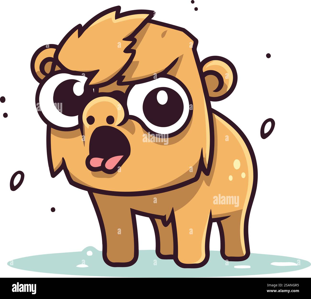 Carina illustrazione vettoriale dei cartoni animati scimmie. Simpatico design dei personaggi degli animali. Illustrazione Vettoriale