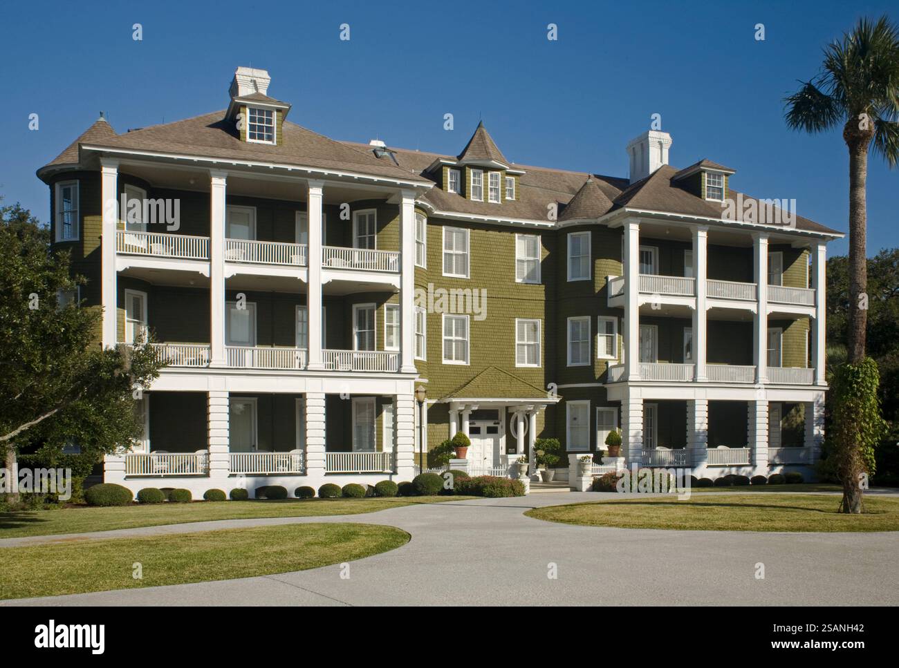 GA00086-00...GEORGIA - Sans Souci casa nel distretto storico di Jekyll Island vicino alla città di Brunswick. Foto Stock