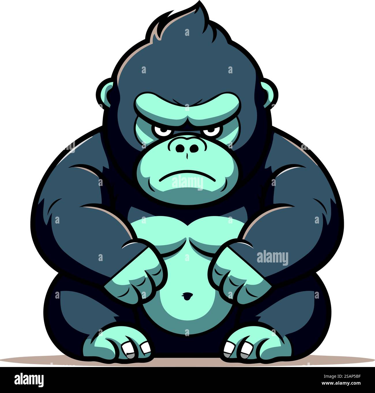 Gorilla Cartoon Mascot. Illustrazione vettoriale. Illustrazione Vettoriale