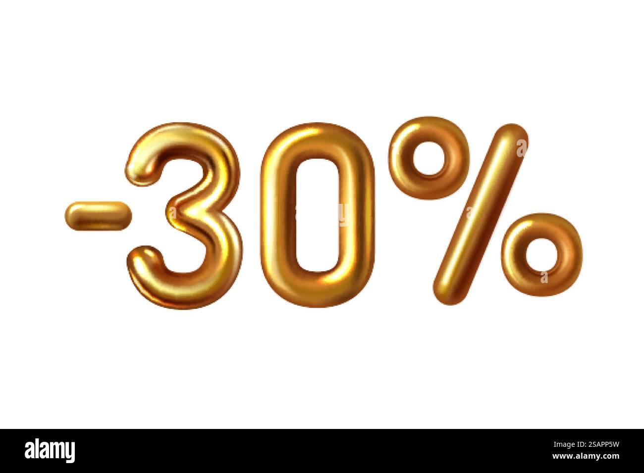 Sconto shopping realistico palloncino dorato meno il simbolo del trenta per cento . 3D numero 30 lamina metallica dorata con glitter. Sconto del 30% Golden sale. Vendita e promozione pubblicitaria in negozio. Sconti per acquisti realistici di palloncini dorati meno il simbolo del trenta percento Illustrazione Vettoriale