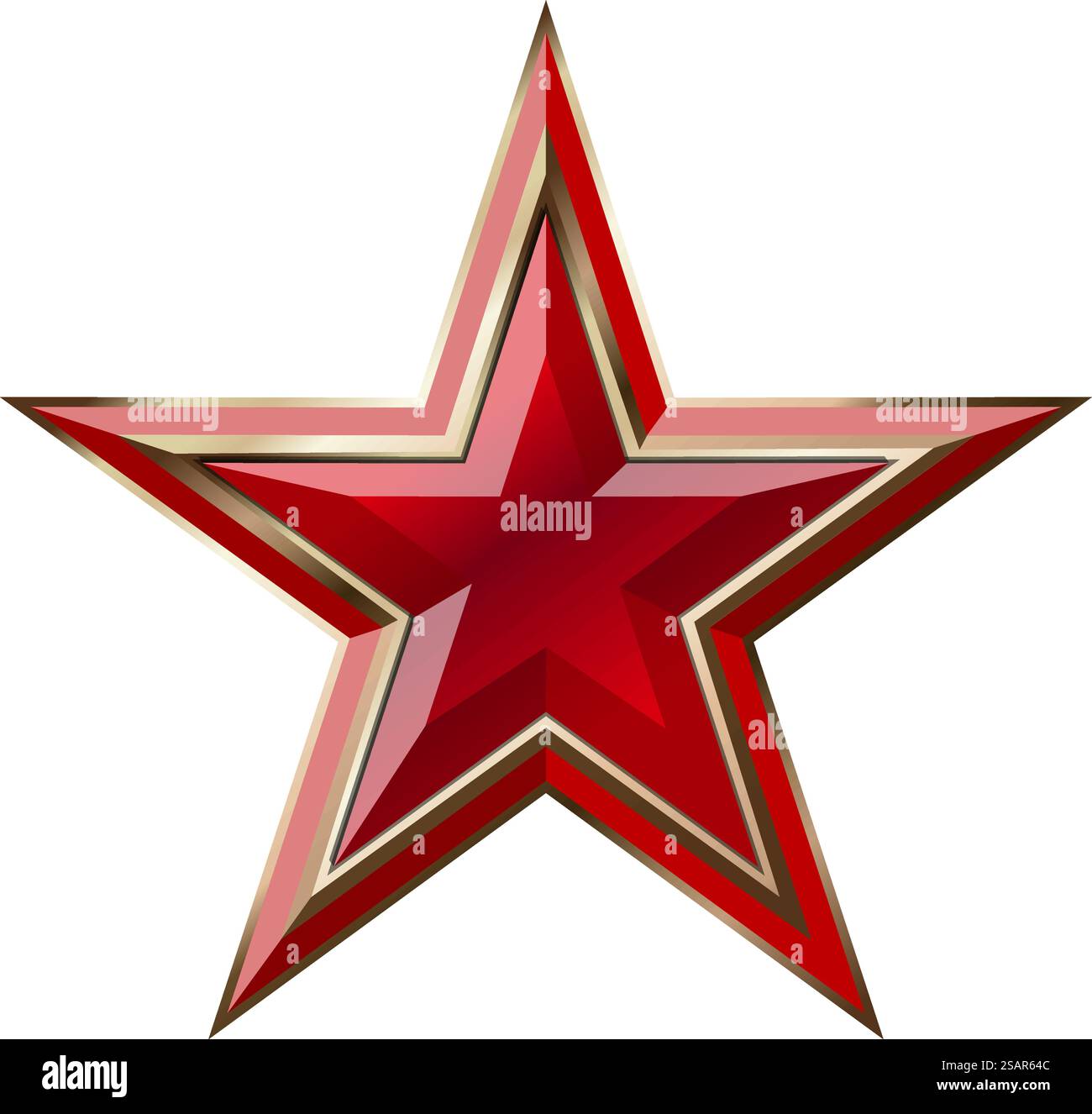 Stella rossa vettoriale. EPS-10 disponibile separato da gruppi per una facile modifica Illustrazione Vettoriale