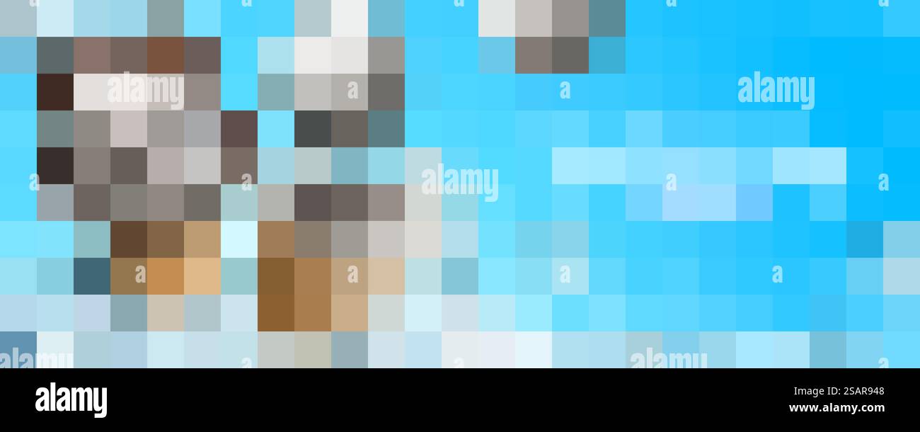 Cono per gelato alla vaniglia al cioccolato con cubetti di ghiaccio e fiocchi di neve su sfondo blu in illustrazione 3d. Cono gelato alla vaniglia al cioccolato Illustrazione Vettoriale