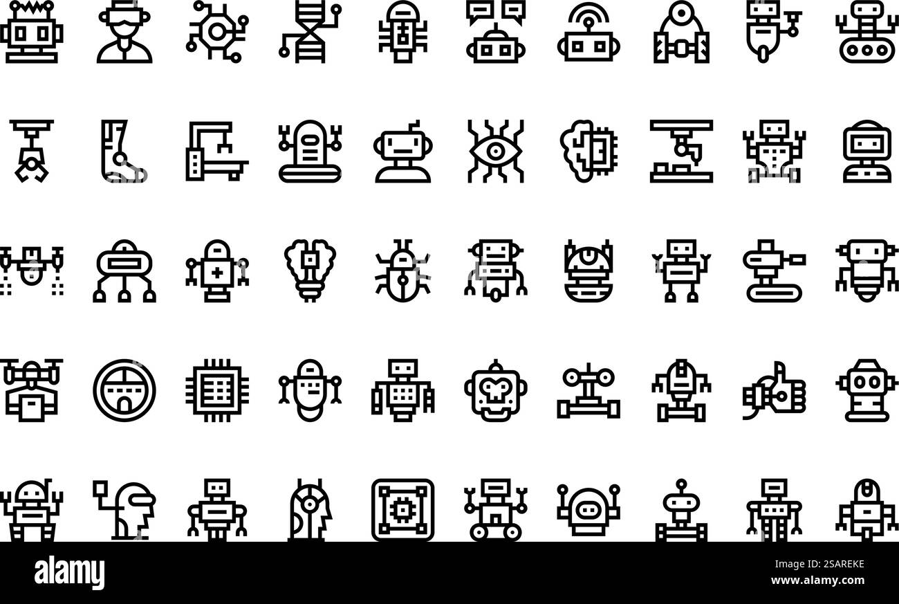 Raccolta di icone vettoriali di alta qualità con traccia modificabile. Ideale per progetti professionali e creativi. Illustrazione Vettoriale