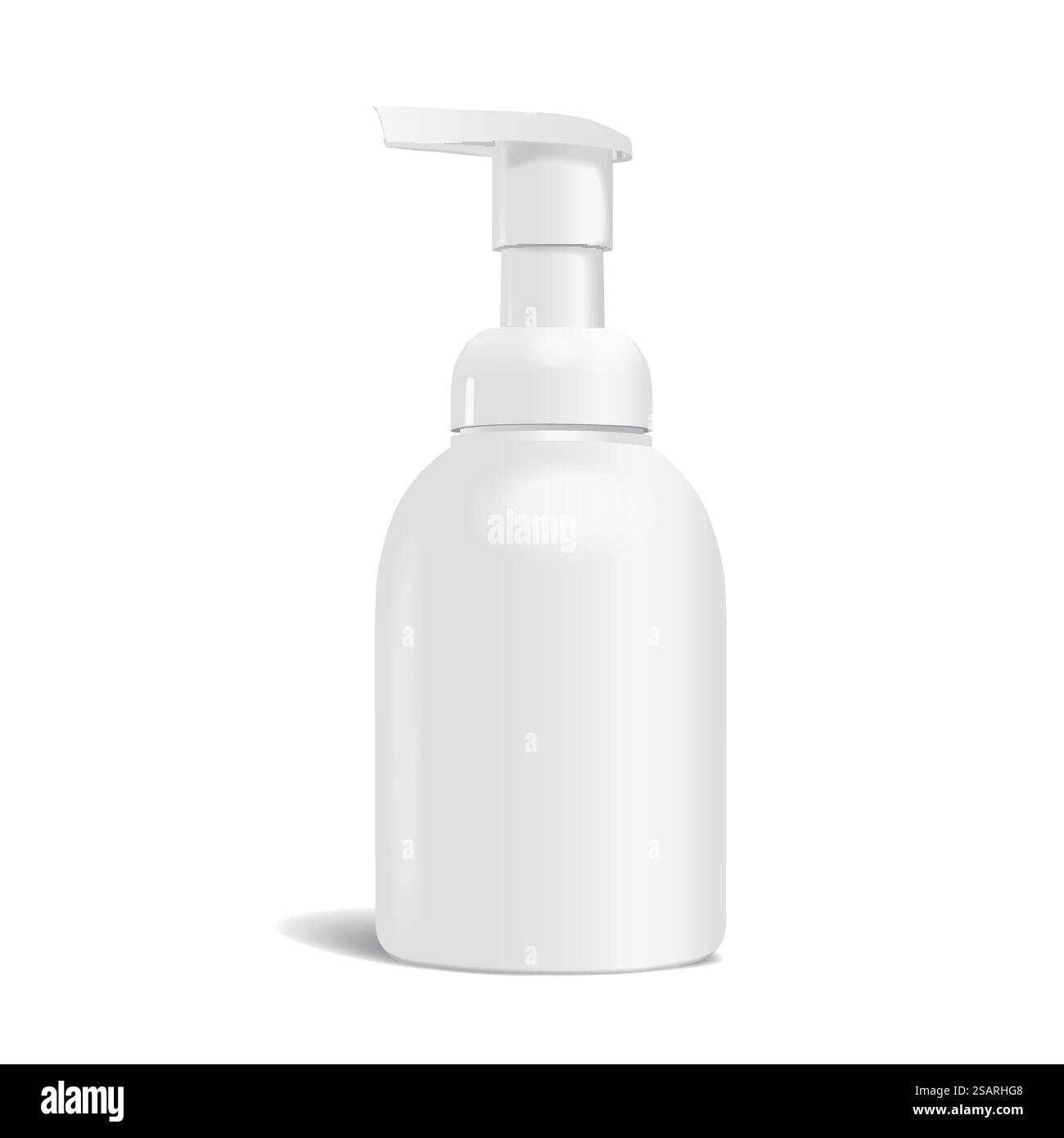 flacone cosmetico vuoto isolato su sfondo bianco. flacone cosmetico vuoto Illustrazione Vettoriale