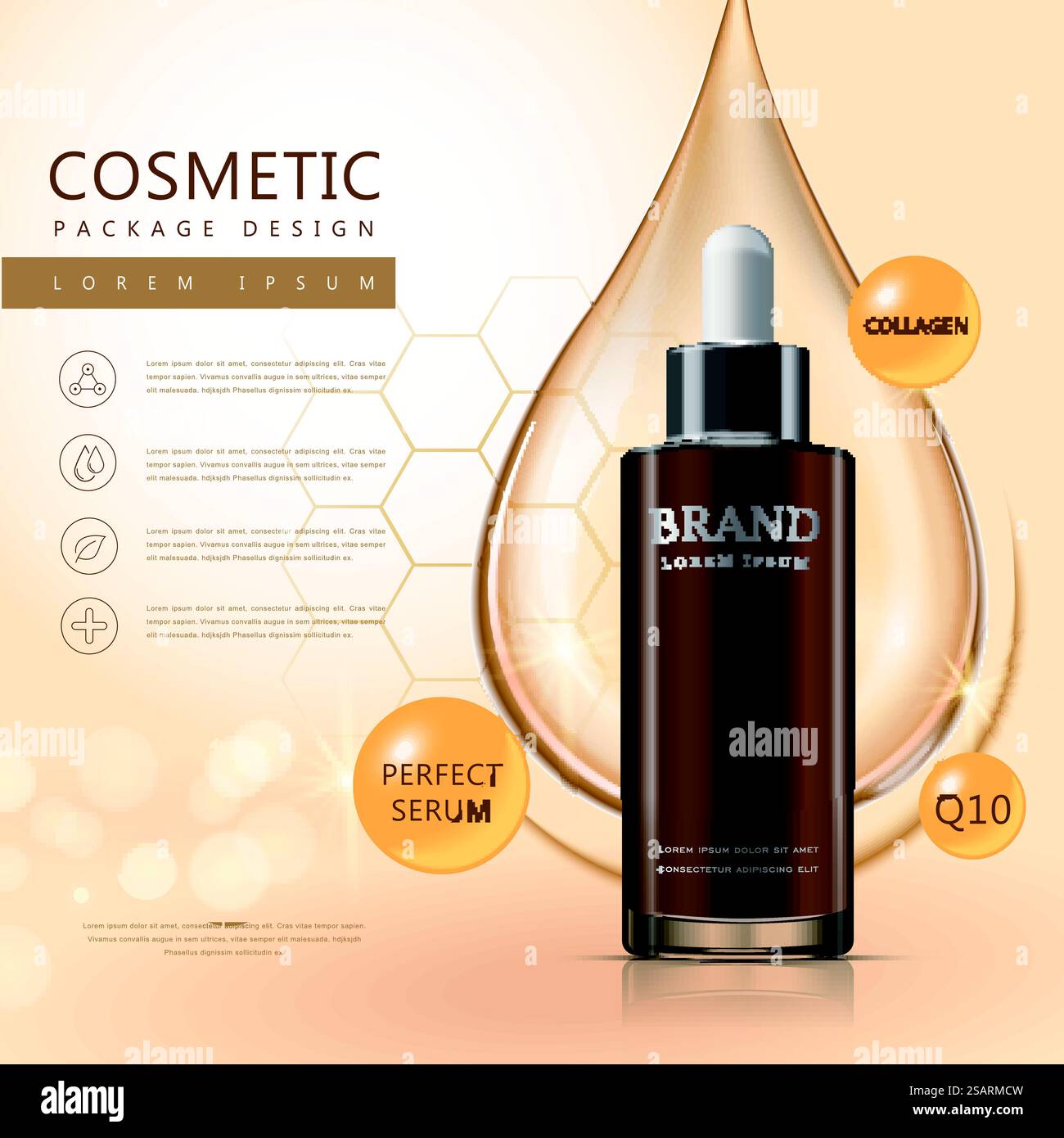Design del poster dell'olio essenziale Illustrazione Vettoriale